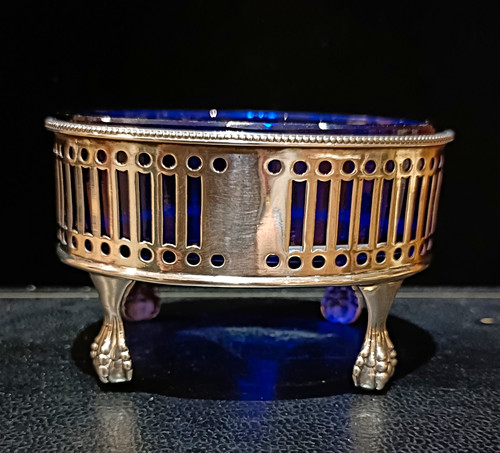 Georgian silver salt with - georgian,