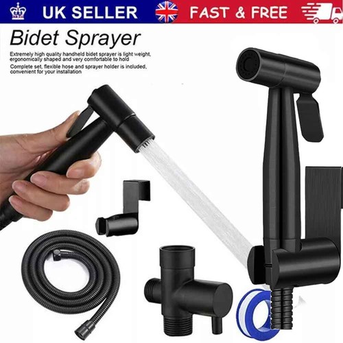 Matte black bidet - toilet, spray