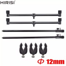 Carp Fishing Buzz Bars 20cm 30cm for 2 Rods Rod Pod Holder Black Buzzer Bar