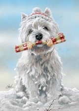 West Highland Terrier Dog, Christmas cards pack of 10 by Paul Doyle. C711X