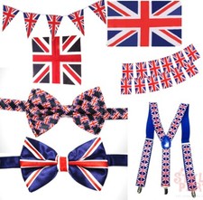 Union Jack Bunting Huge Flag Bandana Union Jack Suspenders Tie King Coronation
