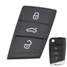 Replacement Pad For VW Golf For SEAT Ateca Leon Ibiza Remote Key Fob 3 Button