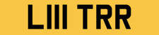 LITTER THREE LITRE LIT RANGE ROVER NUMBER PLATE L111 TRR 3 LITRE CAR REG PLATE