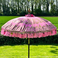 Pink And Gold Bali Sun Parasol
