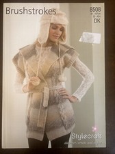 WOMENS LADIES BELTED WAISTCOAT CARDIGAN 32”-42” VTG KNITTING PATTERN SC 8238