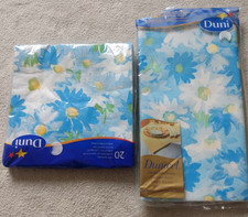Duni Tablecloth And Paper Napkins Blue Floral