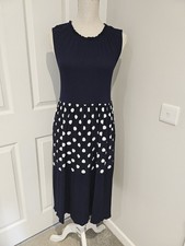Roman Sleeveless Navy Polka