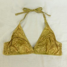 Agent Provocateur Gold Leopard Print Bikini Top UK Size Large