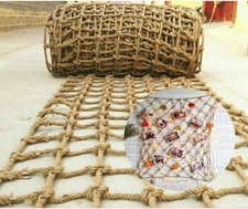Decorative Rope Net Natural Décor Jute Hemp Netting 6mm Thick 3.2x6.5ft - NEW