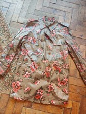 Vintage Ladies Aquascutum Floral Raincoat Mac W/Belt Small