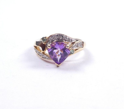 Amethyst diamond ring carat - amethyst,