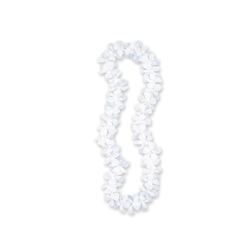 White flower lei - white,