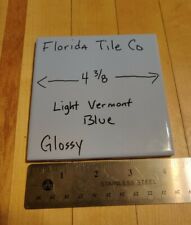Lot of 5 Ceramic Tiles  4-3/8" Light Vermont Blue by Florida Tile Co. (NOS)