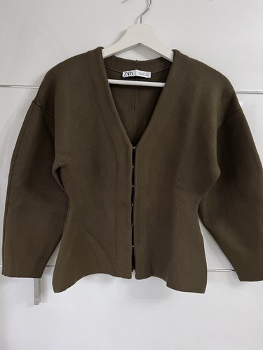 Zara khaki neck balloon - neck,