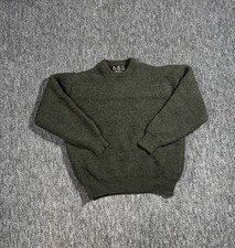 Men’s Barbour Tyne Crew Neck Jumper, Dark Green/Khaki, Size S