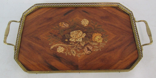 Vintage wooden serving tray - vintage,
