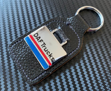 NEW OLD STOCK VINTAGE DAF TRUCKS REAL LEATHER KEYRING KEY FOB LORRY TRANSPORT