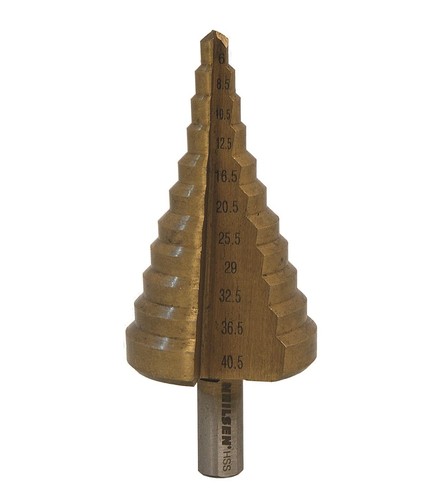 Hss tin step drill - tin,