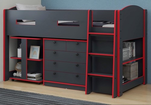 Cabin bed with desk and - with,
