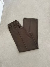 Jack Wills Womens Khaki Knitted Pin Tuck Straight Leg Trousers / Joggers - UK14 