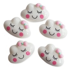 5pcs Cute Cloud Resin Kawaii