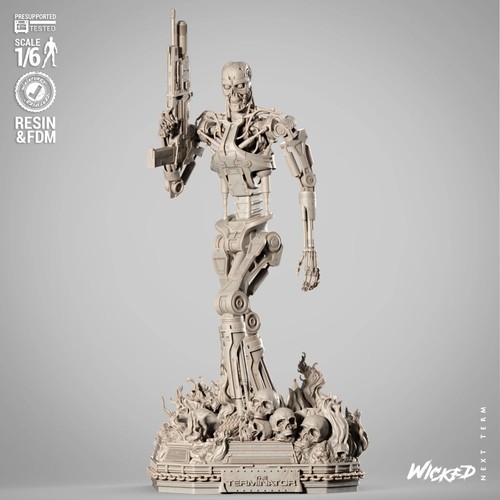Terminator t800 statue resin - statue,