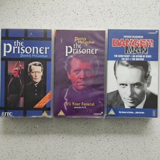 Vintage VHS Tapes Patrick McGoohan - The Prisoner & Danger Man cult tv shows