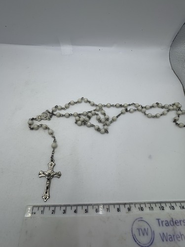 White bead catholic - bead, rosary