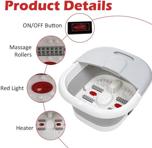 Foot spa bath massager with - foot,