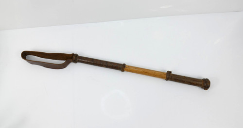 Vintage stick with - stick, leather