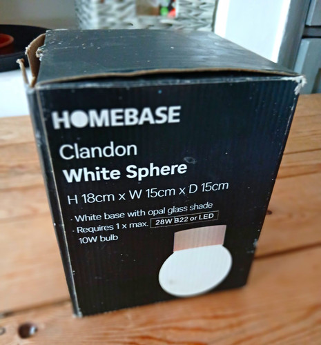 Homebase clandon white sphere - homebase,