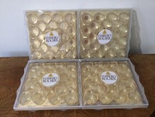 4 x Ferrero Rocher Empty Plastic Square Boxes 24 Pieces Inserts