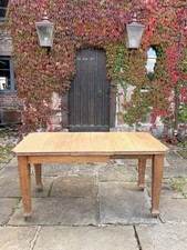 English Rustic Antique Oak Arts & Craft Kitchen Edwardian Wind Out Dining Table