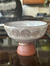 Unusual Footed Studio Pottery Bowl - Unidentified B Mark