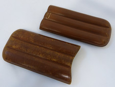 Vintage Clifton Brown Leather Cigar Travel Case Made In England (Mar)