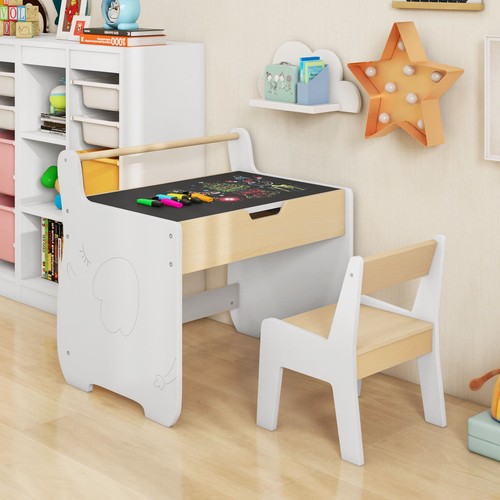 Wooden toddler activity desk - wooden,