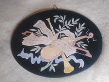 petra dura style plaque with musical motif 