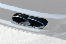 06-09 PORSCHE 997 TURBO - TECHART - EXHAUST TIPS TAILPIPES SET in BLACK GLOSSY