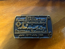VINTAGE 1977-1990 **Acro Flow Station ** PRUDHOE BAY BRASS BUCKLE