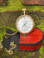 Antique Engraved Brass Pocket