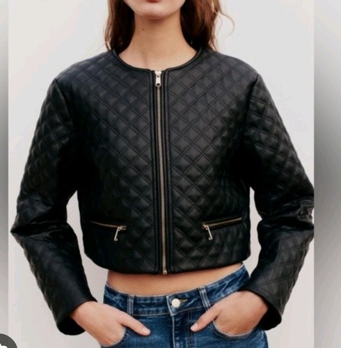 Zara black faux leather - zara,