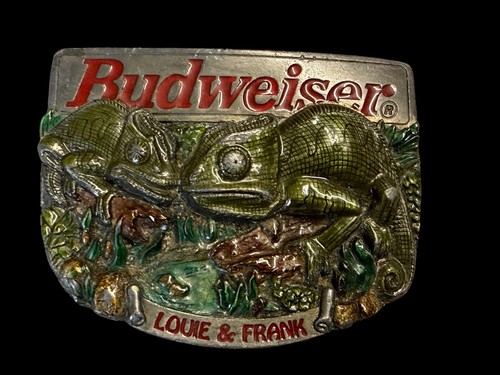 Budweiser pewter belt buckle - belt,