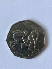 50 Pence piece Depicting