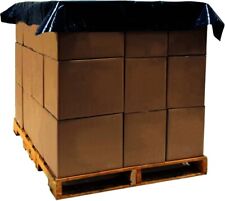 250x Pallet Top Covers Black Heavy Duty Polythene 900mm / 1800mm X 1600mm Roll