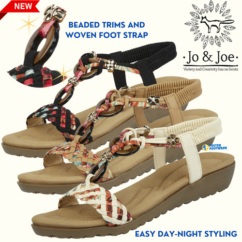 Joe ladies sandals beaded - jo, &