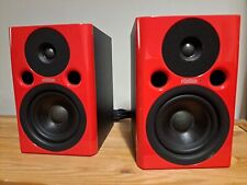 FOSTEX PM0.4n RED professional studio monitors PAIR 2 x EX sound & condition 