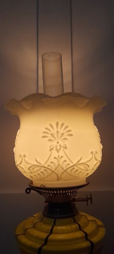 Old oil lamp shade - lamp,