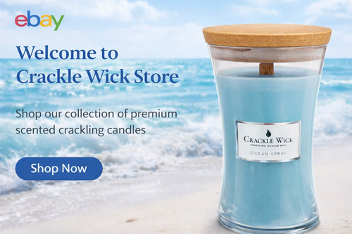 Crackle wick scented candle - crackle,