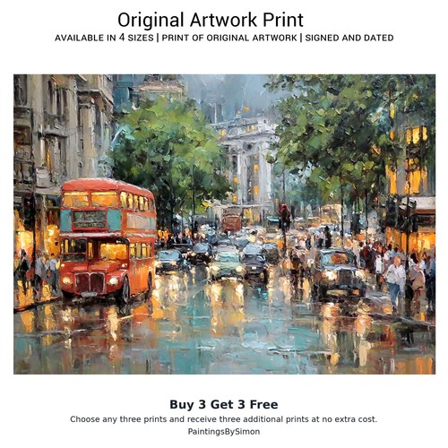 London red bus print on - red, |
