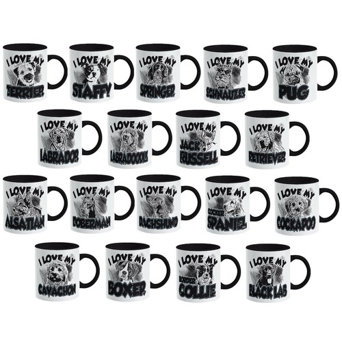 Love dog sketch mug - i,